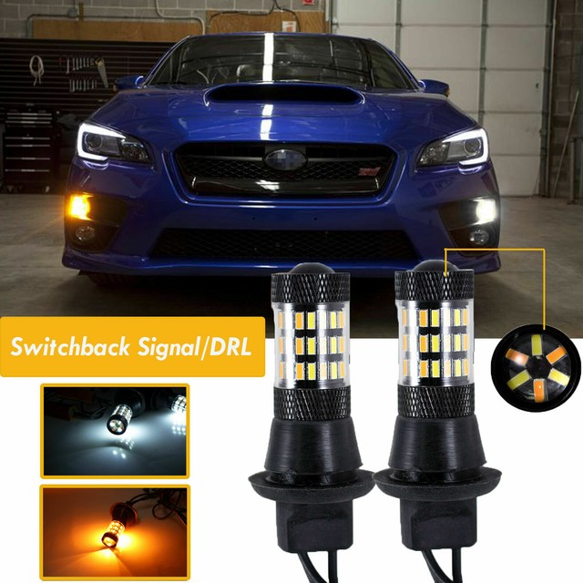 LED Switchback Front Turn Signal DRL Bulbs Direct Fit 2015 2019