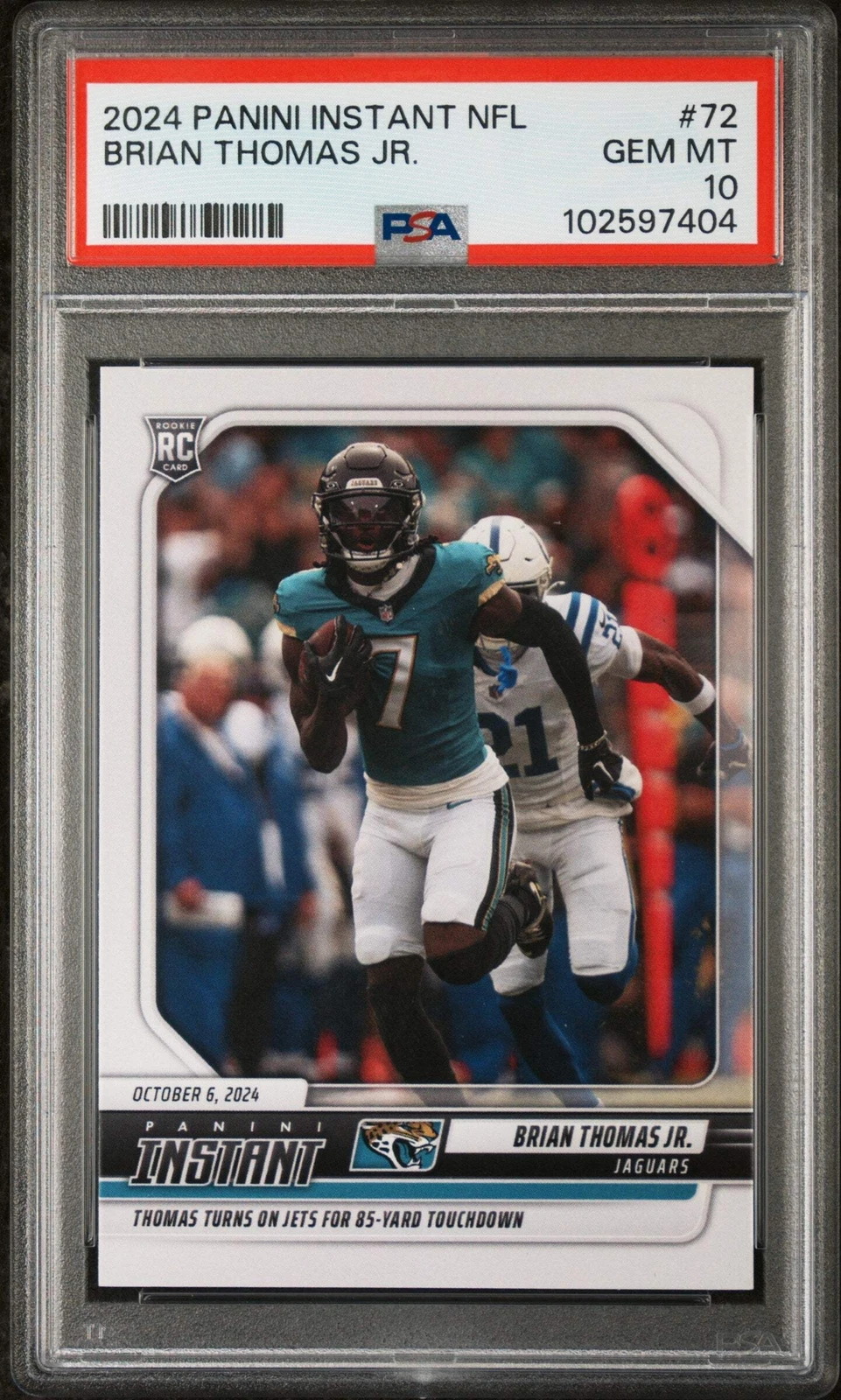 Brian Thomas Panini Instant NFL #72 Base