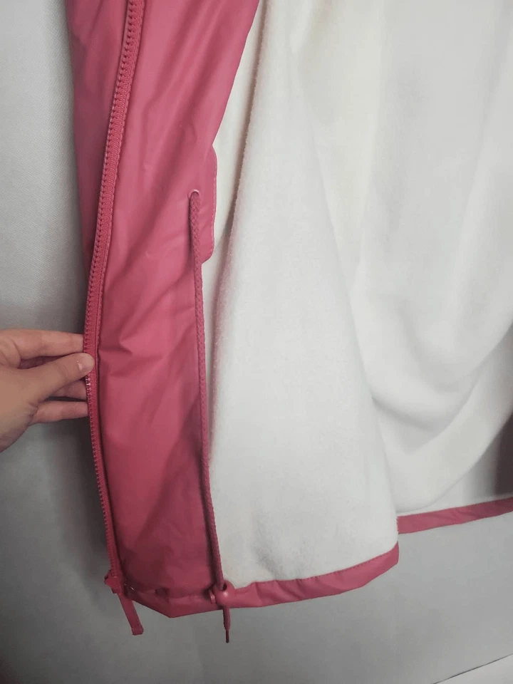 Jaqueta de chuva Misty Harbor feminina forrada de lã vintage oversized rosa Gorpcore - Imagem 4 de 4