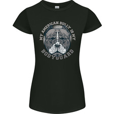 Maglietta da donna My American Bully is My Bodyguard Dog taglio piccolo
