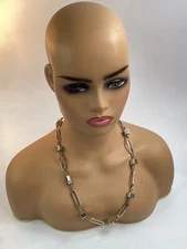 FAB Modernist 95.2 gram MCM cubes Sterling Necklace Chain Italy .925 Hallmarked