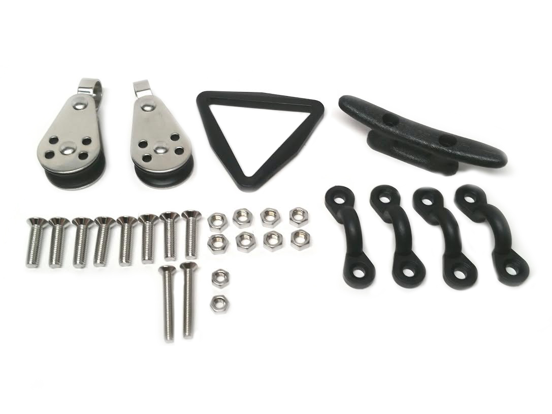 Canoe Boat Anchor Trolley Kit Ss 316 Hardware W/o Rope