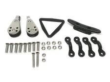 Pactrade Marine Kayak Canoe Boat Anchor Trolley Kit SS 316 Hardware w/o Rope 