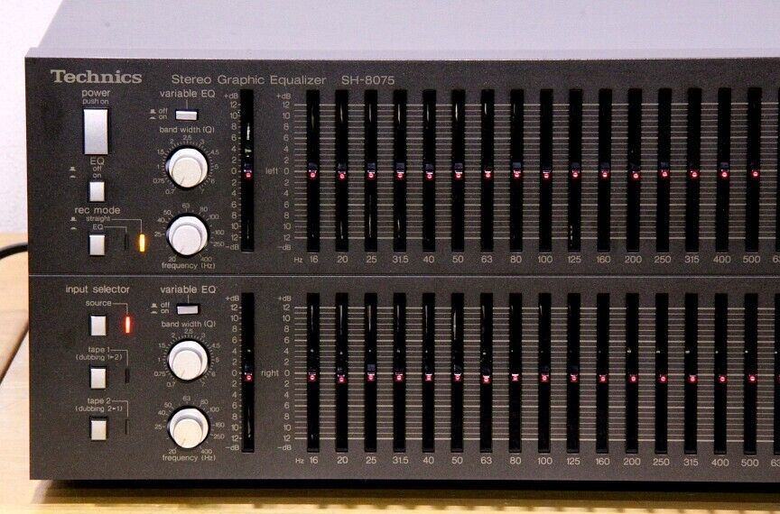 Technics ステレオグラフィックイコライザー SH-8075 Technics SH-8075 Stereo Graphic Equalizer Black Energization