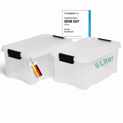 Novaliv Aufbewahrungsbox 2x Aufbewahrungsbox, 2x Deckel