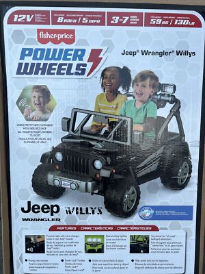 Jeep Wrangler Willys Battery-Powered Ride-On Vehicle with Lights