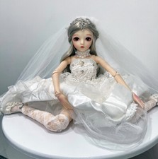 1/3 BJD Doll Handpainted Free Face Makeup Full Set Girl Doll Outfits Kids Toys