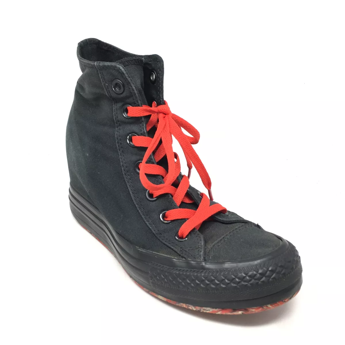 Converse lace up high top wedge sneakers deals