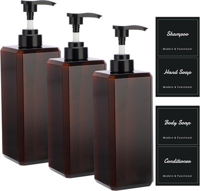 Suream 27oz Bathroom Countertop Soap Dispensers, Plastic Lotion Dispenser,