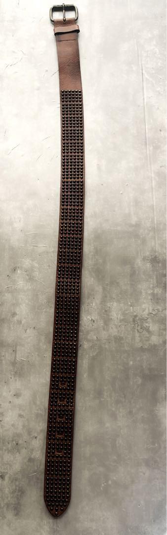 Diesel Men Genuine Leather Belt Studs 90S Grunge Y2K Punk