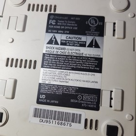 Sega Dreamcast Console System & Crazy Taxi Game (Disc Only) & Cables WORKS GREAT