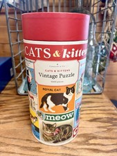 Cavallini  Co. Vintage Style Cats  Kittens Puzzle Put Together Once 1000 Piece