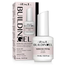 Building Gel, Hard Gel Nail Extension, Sheer Pink, 0.5 Oz