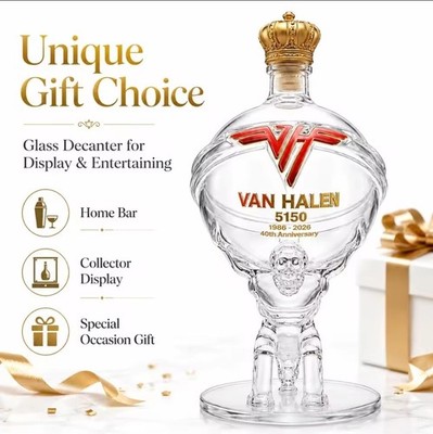 Van Halen Rock Band Liquor Whiskey Decanter Bottle New Free Shipping Rare 
