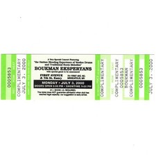 BOUKMAN EKSPERYANS Concert Ticket Stub 1st AVE MINNEAPOLIS 7/3/00 HAITAN Rare
