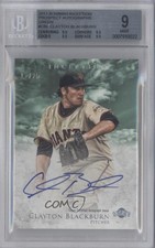 2013 Bowman Inception Prospect Green 12/25 Clayton Blackburn BGS 9 MINT Auto 1p7