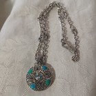 John Hardy Palu Bulan Pendant Necklace with Blue Topaz and Enamel, SS, 18" — photo 2