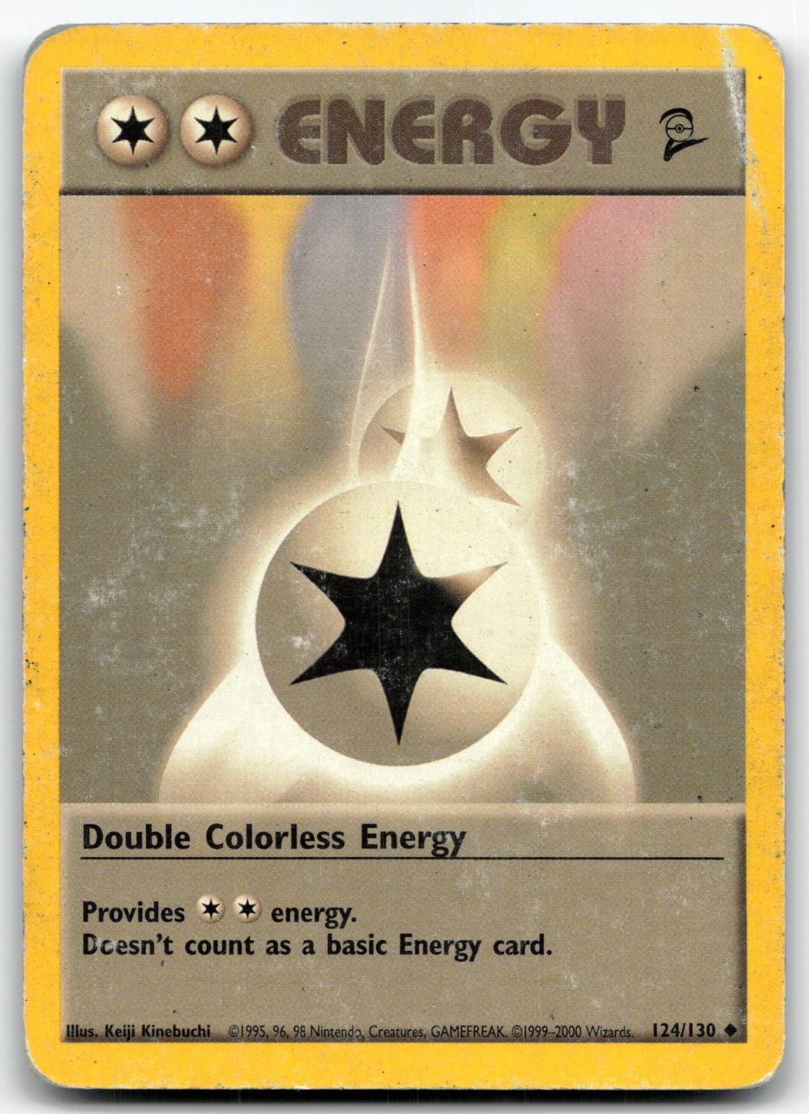Double Colorless Energy 124/130 Uncommon Base Set 2 Pokemon Heavily Played