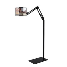 Universal 360-degree Rotatable Metal Tablet Floor Stand Adjustable Holder