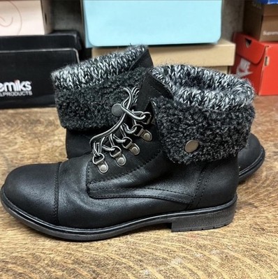 Skechers Downey Women s Ankle Bootie Faux Fur Lined Lace-Up Black US 7