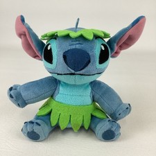 Disney Lilo Stitch Alien Hula Luau Stitch 6" Plush Bean Stuffed Animal Toy