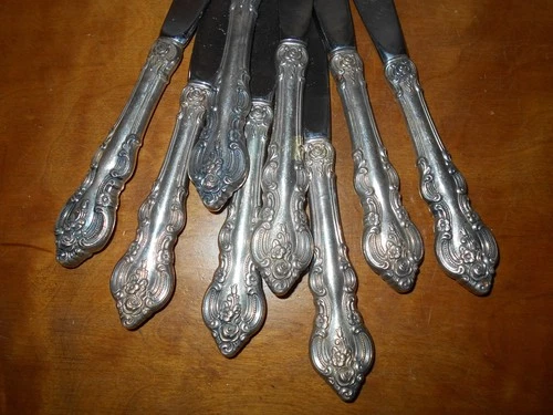 Vintage Towle El Grandee 7" Knife Sterling Silver Handles Set of 8
