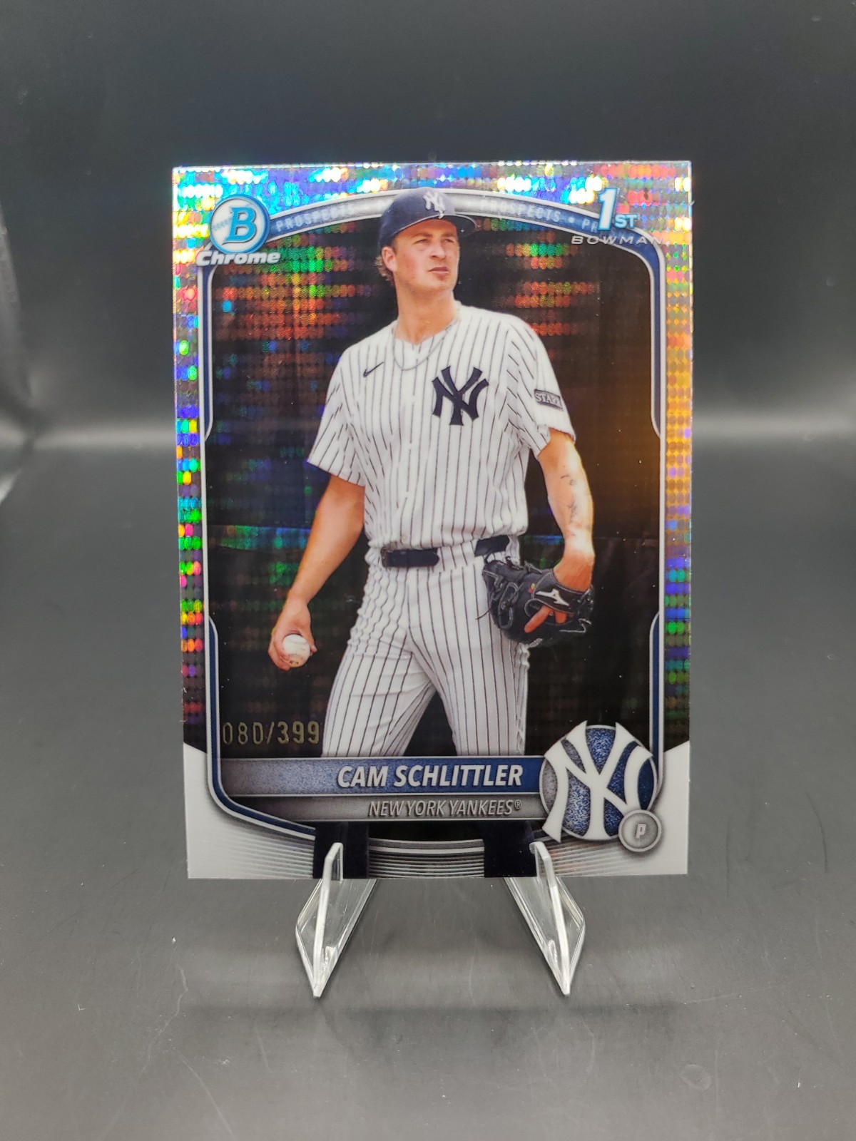 2025 Bowman Chrome - Prospects Cam Schlittler, C #BCP-166 Pulsar Refractor/399