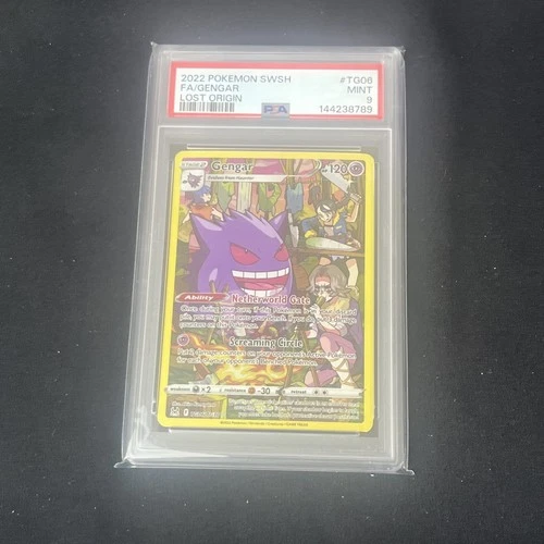 2022 POKEMON SWORD & SHIELD LOST ORIGIN #TG06 FULL ART/GENGAR PSA 9