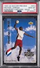 1993 UD SOCCER HONORARY CAPTAIN ENGLISH/SPANISH GOLD #HC3 MICHAEL JORDAN PSA 10