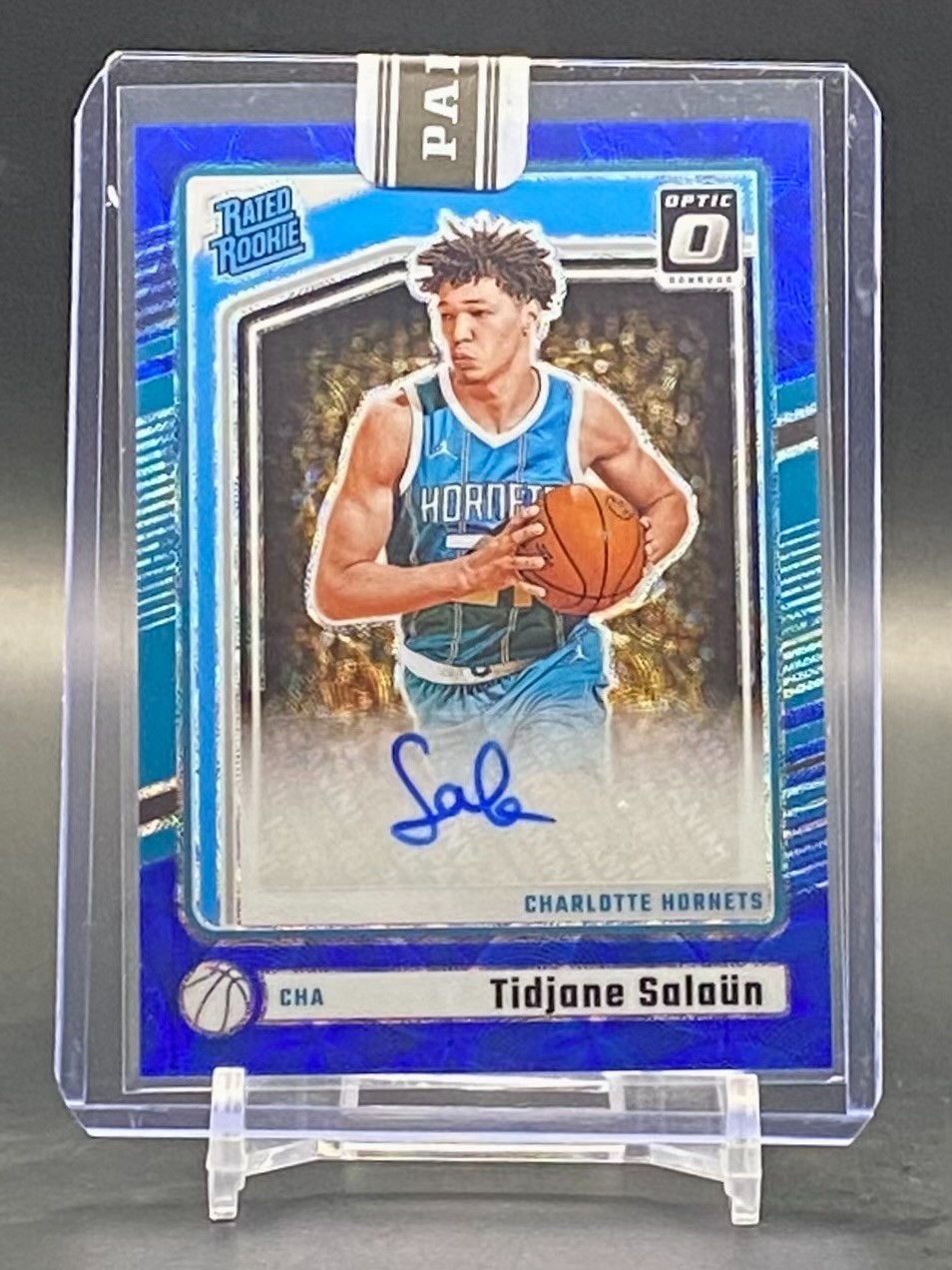 2024-25 Donruss Optic Tidjane Salaun Rated Rookie Auto Premium Box Set Blue #/15