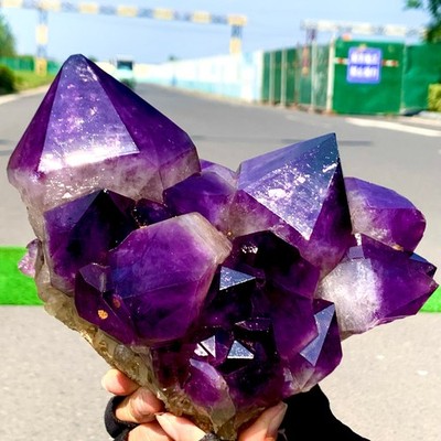 5.4LB Natural Amethyst geode quartz clustercrystal specimen Healing