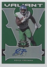 2018 Leaf Valiant Green 27/60 Royce Freeman #BA-RF1 Auto 0b2