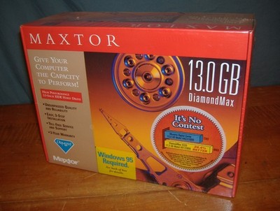 MAXTOR DIAMONDMAX 3.5'' IDE 13 GB HARD DRIVE ULTRA ATA33 LEGACY RETRO BIG BOX NEW