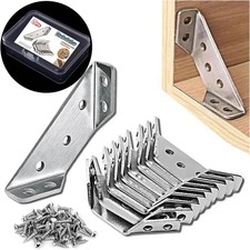 Furniture Corner Connector - 20PCS Universal Stainless Steel L Brackets for Wood