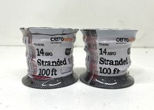 LOT OF 2 Cerrowire 100 FT 14 Gauge THHN Red Stranded Copper Wire