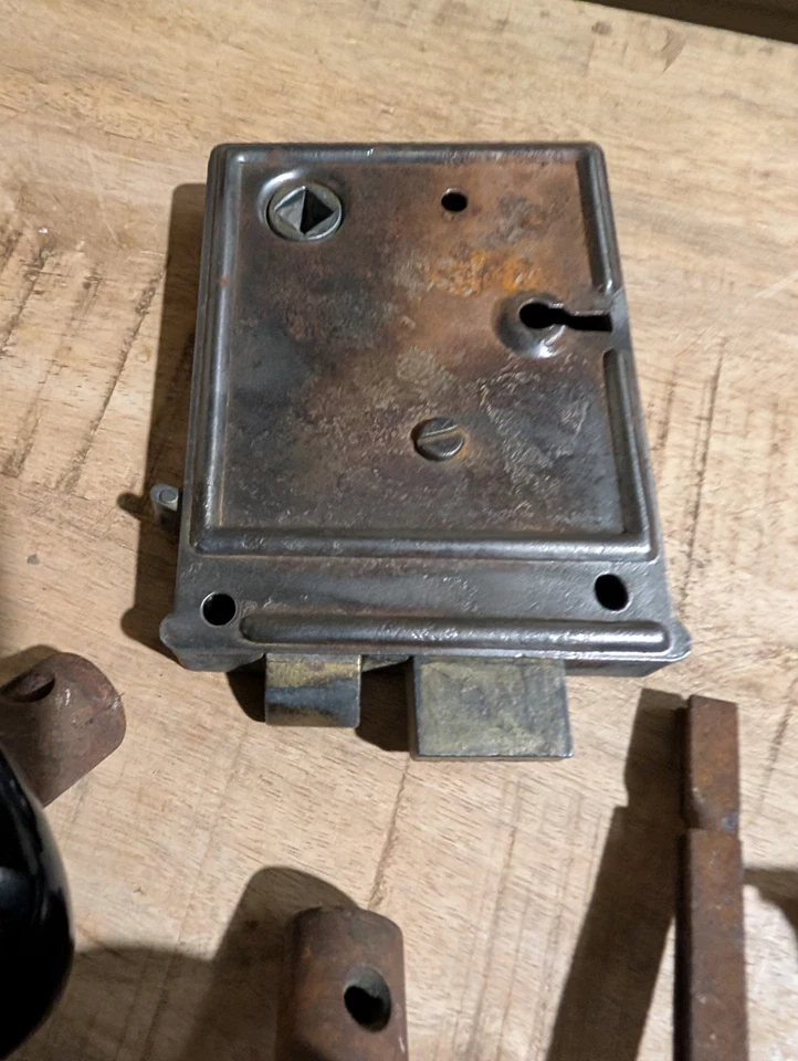 古董锁钢门旋钮瓷环锁维多利亚修复 — 第 4/4 张图片