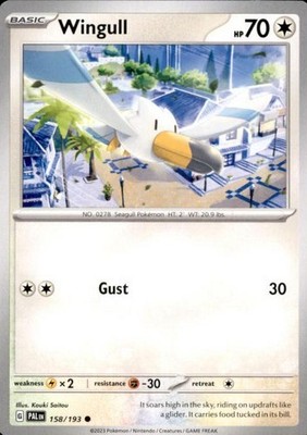 Pokémon Wingull Paldea Evolved #158 (6544)