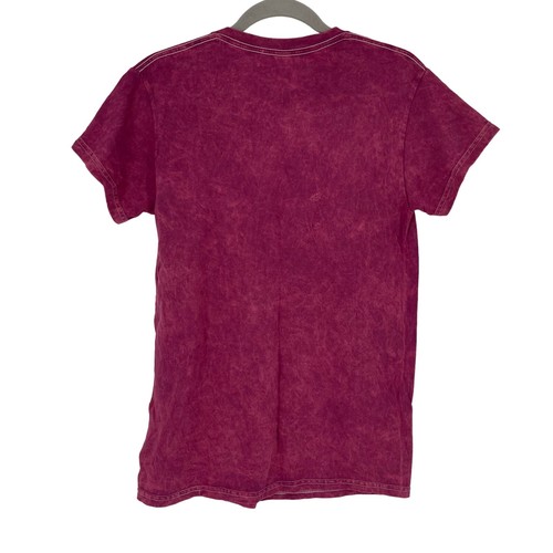 Officially Licensed Nirvana Nevermind Smiley Grunge Tee Magenta Acid Wash Small - Picture 2 of 7