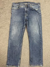 Levis 505 Jeans Mens 36x30 Blue Medium Wash Straight Leg Denim Regular Fit