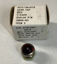 Vintage 1961 Red Nos Lens Dash Approx. 716. Panel Light Dialco Faceted Diamond
