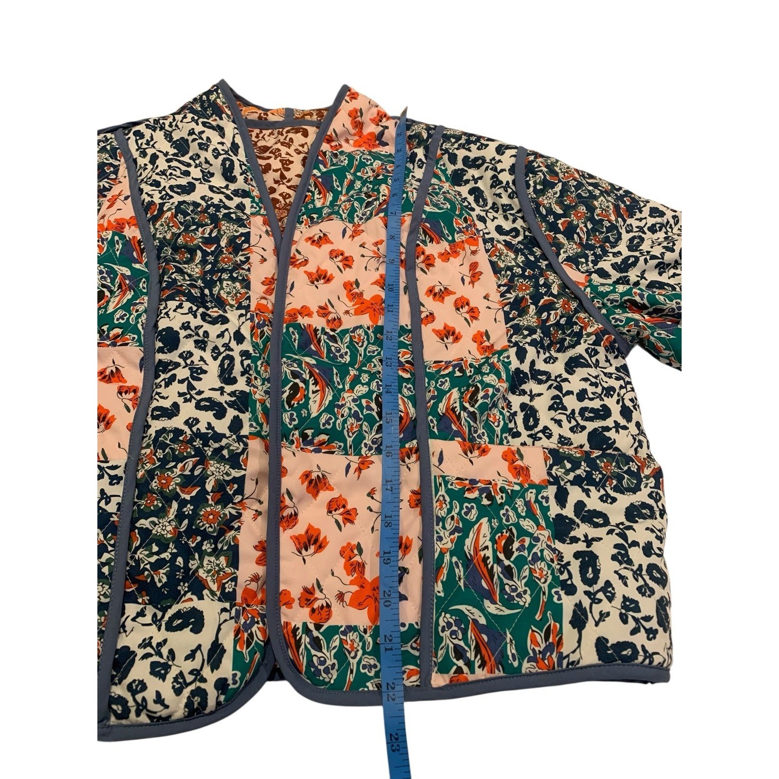Reversible Kantha Quilted Jacket Patchwork Boho C… - image 7