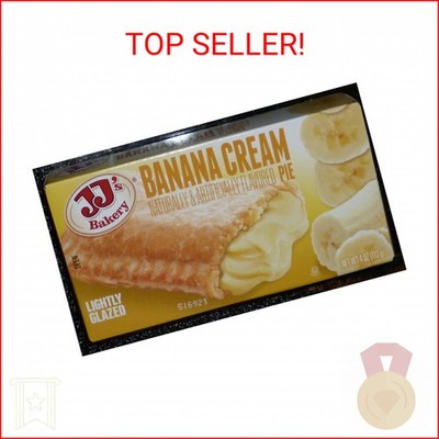 JJ's Bakery Banana Cream Pie Snack Pies, Individual Dessert, Fresh-Baked, Nut-Fr
