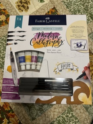 Faber-Castell Modern Calligraphy Art Drawing Kit, 14 Pieces, Used Once, Complete