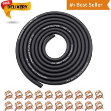 1/4 Inch ID Fuel Line Hose 10Ft  20 Hose Clamps for Small Gas Engines-Free Ship