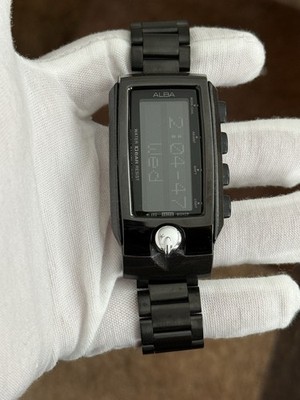 Rare Vintage Seiko Alba Spoon Web W440-X006 Men's Digital Watch