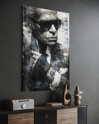 Karl Lagerfeld Leinwand Bild Farbig Pop Art Mode Luxus Fashion Designer Stil