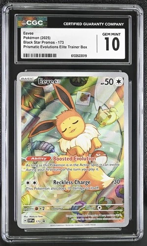 Pokemon Eevee 173 Prismatic Evolutions Black Star Promo - CGC 10
