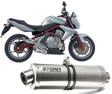 Scarico Storm by Mivv Oval acciaio inox per Kawasaki Er-6n / F 2005 > 2011