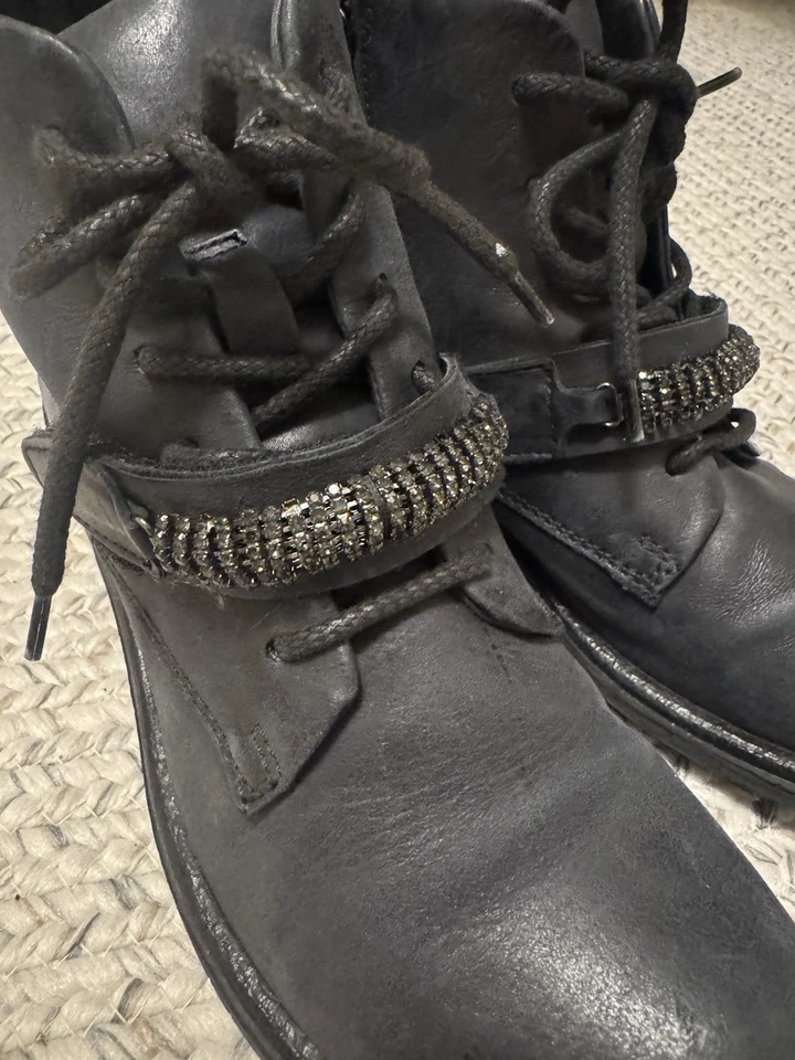 Botas de motociclista italianas de cuero Mjus talla 38 Foto 2 de 4