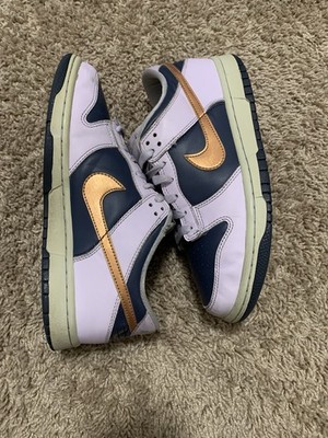 6.5Y Nike Dunk Low SE Copper Swoosh Thunderstorm Blue Metallic Copper